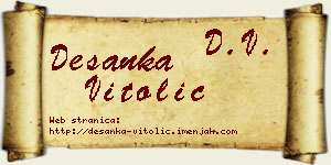 Desanka Vitolić vizit kartica